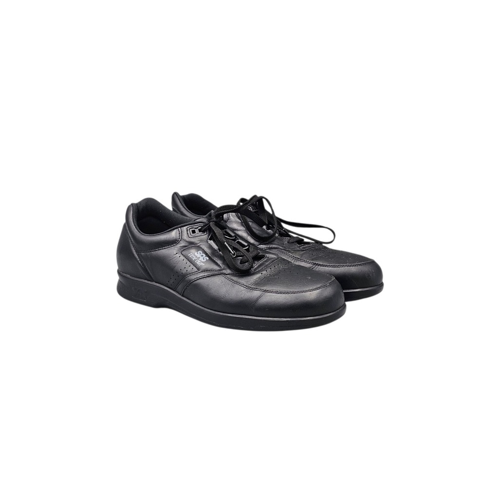 SAS Men's Size 12 N Narrow Time Out Black Leather Walking Comfort Shoes READ